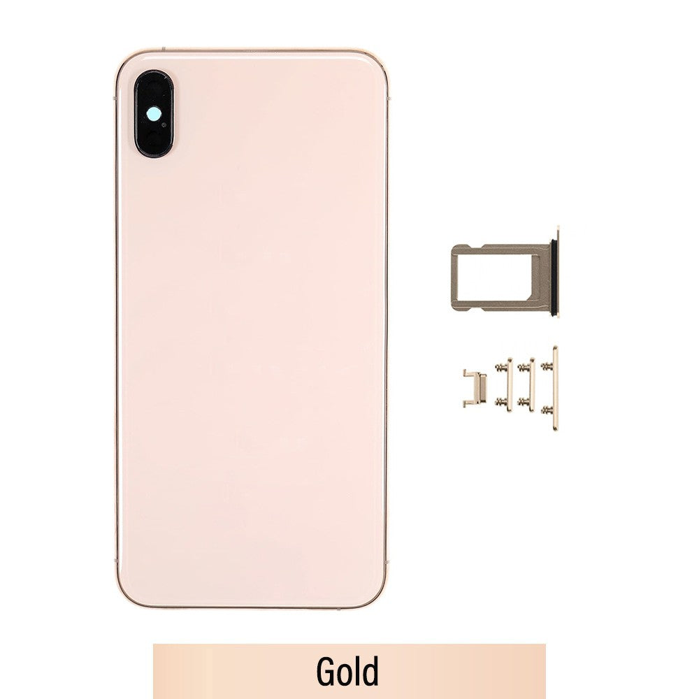 Rear Housing for iPhone XS Max (NO LOGO)-Gold Rear Housing for iPhone XS Max (NO LOGO)-Gold